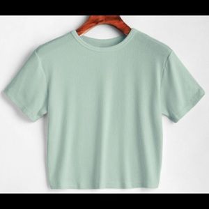 Zaful Plain Cropped Tee